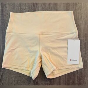 Lululemon Align High-Rise Short 4", Size 10, Buttercream. Light Yellow.